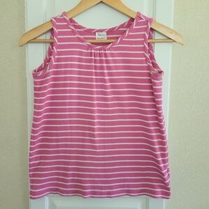 Hanna Andersson Pink Pima Cotton Sleeveless Striped Tank Top Size 150cm US 12